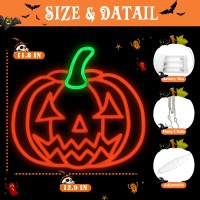 Halloween Neon Sign Halloween Pumpkin Neon Light Battery Or Usb Powered For Wall Decor Adjustable Brightness Halloween Neon Li