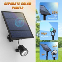 Aponuo Solar Spot Lights Outdoor 6In1 Solar Landscape Lights Dusk To Dawn Solar Uplights Ip65 Waterproof 98Ft Cable Outdoor S