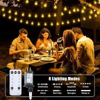 Minetom Crystal Globe String Lights Plug In 66 Ft 200 Led Globe Fairy String Lights With Remote And Timer Waterproof For Bedr