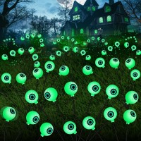 Springflower Halloween Decorations Outdoor 2 Pack Scary Eyeball Lights For Outdoor Yardlawngardenpathwayparty Decor12 Led