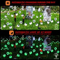 Springflower Halloween Decorations Outdoor 2 Pack Scary Eyeball Lights For Outdoor Yardlawngardenpathwayparty Decor12 Led