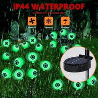 Springflower Halloween Decorations Outdoor 2 Pack Scary Eyeball Lights For Outdoor Yardlawngardenpathwayparty Decor12 Led