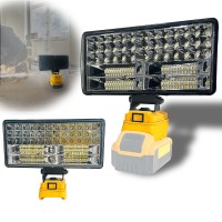 L1Nxixi Cordless 20V Max Led Work Light For Dewalt 20V Battery 90W 7800Lm Led Wide Beam Flood Light With Two Usb Charging Port L