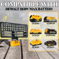 L1Nxixi Cordless 20V Max Led Work Light For Dewalt 20V Battery 90W 7800Lm Led Wide Beam Flood Light With Two Usb Charging Port L