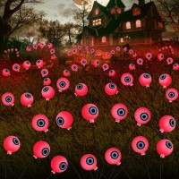 Springflower 2 Pack Halloween Outdoor Decorations Scary Eyeball Lights For Outdoorgardenlawnyardpathwayparty Decor12 Led