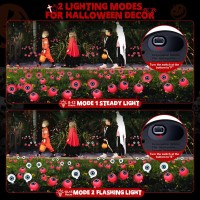 Springflower 2 Pack Halloween Outdoor Decorations Scary Eyeball Lights For Outdoorgardenlawnyardpathwayparty Decor12 Led