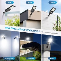 Solar Street Lights Outdoor Solar Lights Outdoor Waterproof Ip66 6500K Led Street Lights Solar Powered Motion Sensor Solar Floo