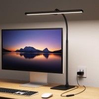 Kary Led Desk Lamps For Home Office Eyecarning Desk Light With Base Flexible Gosseneck Adjustable Height 5Level Dimmable Bri