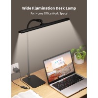 Kary Led Desk Lamps For Home Office Eyecarning Desk Light With Base Flexible Gosseneck Adjustable Height 5Level Dimmable Bri