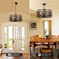 Sigaitwei 5Light Drum Chandeliers For Dining Room