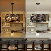 Sigaitwei 5Light Drum Chandeliers For Dining Room