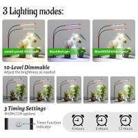 Mxculior Led Grow Light Full Spectrum Desk Stand Plant Light With White Blue Red Leds For Indoor Plants Heightangle Adjustabl