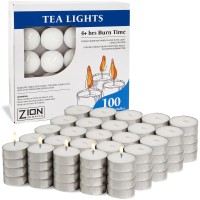 Zion Judaica Premium Unscented Tealight Candles Set Smokeless Multipack Tea Candles Dripless Clean Burning Tea Lights Long Last