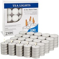 Zion Judaica Premium Unscented Tealight Candles Set Smokeless Multipack Tea Candles Dripless Clean Burning Tea Lights Long Last