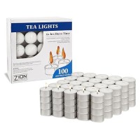 Zion Judaica Premium Unscented Tealight Candles Set Smokeless Multipack Tea Candles Dripless Clean Burning Tea Lights Long Last