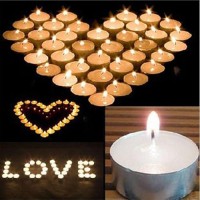 Long Burning Tea Light Candles Unscented Smokeless Dripless White Tea Lights Candles For Wedding Holiday Shabbat Or Emer