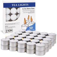 Zion Judaica Premium Unscented Tealight Candles Set Smokeless Multipack Tea Candles Dripless Clean Burning Tea Lights Long Last