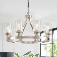 Lanhall 8Light Modern Chandeliers For Dining Room Light Fixture Brushed Nickel Kitchen Chandelier Ceiling Hanging Pendant Light