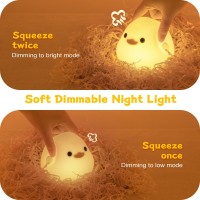 Mumuq Duck Night Light Led Cute Silicone Nursery Nightlight For Kids Dodo Duck Lamp Rechargeable Touch Lamp Bedside Lamp With