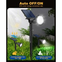 Fratink Solar Spot Lights Outdoor 14 Led Outdoor Solar Lights For Yard 4 Mode Solar Spotlights With Auto Onoff 2In1 Waterp