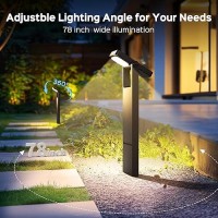 Solar Pathway Lights Outdoor 4Pack 4Modes 12H Solar Walkway Lights Outdoor Waterproof Adjustable Solar Panel Lights For Outsid