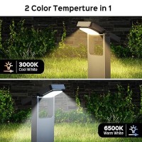 Solar Pathway Lights Outdoor 4Pack 4Modes 12H Solar Walkway Lights Outdoor Waterproof Adjustable Solar Panel Lights For Outsid