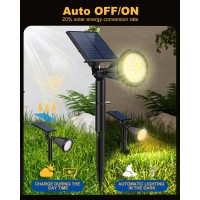 Fratink Solar Spot Lights Outdoor 4 Pack Outdoor Solar Lights For Yard Ip65 Waterproof Solar Spotlights With 4 Modes 2In1 A