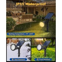 Fratink Solar Spot Lights Outdoor 6 Pack Outdoor Solar Lights For Yard Ip65 Waterproof Solar Spotlights With 4 Modes 2In1 A