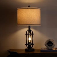 Gsafava Industrial Black Metal Table Lamps Living Room 2375 Lamp For Nightstand Single Bedside End Lamp Home Decor Touch Lam