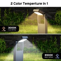 Coxseni Solar Path Lights Outdoor 3Pack Warm Cool Walkway Lights Solar Powered Landscape Lights For Driveway Lawn Patio Gard