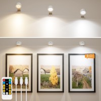 Nulmvic 3 Pack Picture Lights For Wallrechargeable Battery Operated Picture Lights Led Art Display Light For Picture Artworkin