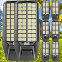 Jadisi 8Pack 32000W Solar Street Light 2400000 Lumens Dusktodawn Waterproof Ideal For Commercial Outdoor Parking Lots