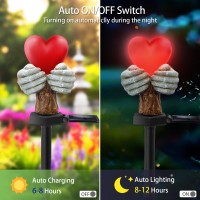 Solar Halloween Lights Outdoor Solar Love Heart Hands Statue Memorial Gifts For Mom Grandma Loved Ones Halloween Decorations S