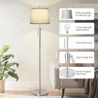 Junnai Floor Lamp For Living Room Adjustable Height Standing Lamp Dimmable Modern Floor Lamps For Bedroom Office Tall Floor Ligh