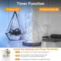 10 Packfairy Lights Battery Operated With Timer 7Ft 20Led String Lights Waterproof Silver Wire Fairy Light Battery Powered Tw