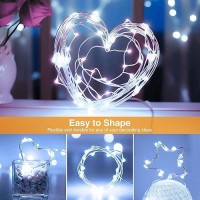 10 Packfairy Lights Battery Operated With Timer 7Ft 20Led String Lights Waterproof Silver Wire Fairy Light Battery Powered Tw