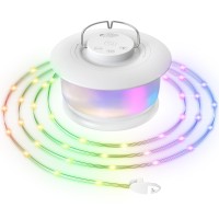 Camping String Lights Outdoor With Music Sync Quick Storage Led String Lights With 7 Rgb Colors 12 Mode Tent Lights Portable