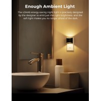 L Lohas Led Night Lights Plug Into Wall 2 Pack Dusk To Dawn Sensor Nightlight Brightness Adjustable 3000K Soft White