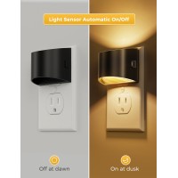 L Lohas Led Night Lights Plug Into Wall 2 Pack Dusk To Dawn Sensor Nightlight Brightness Adjustable 3000K Soft White