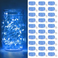 Btfarm 30 Pack Fairy Lights Battery Operated 3 Modes 7Ft 20 Led Twinkle Lights String Lights Waterproof Bulk Small Mini Silve