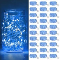 Btfarm 30 Pack Fairy Lights Battery Operated 3 Modes 7Ft 20 Led Twinkle Lights String Lights Waterproof Bulk Small Mini Silve