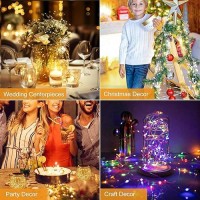 Btfarm 30 Pack Fairy Lights Battery Operated 3 Modes 7Ft 20 Led Twinkle Lights String Lights Waterproof Bulk Small Mini Silve