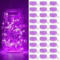 Btfarm 30 Pack Fairy Lights Battery Operated 3 Modes 7Ft 20 Led Twinkle Lights String Lights Waterproof Bulk Small Mini Silve