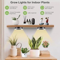 Aopeids 48 Led Grow Lights For Indoor Plants Full Spectrum 5000K Upgraded 3 Lighting Modes Plant Light With Auto Onoff Timer