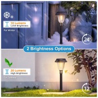 Solar Pathway Lights 8 Pack Led Solar Lights Outdoor Waterproof 3200K Landscape Lighting 2 Brightness Mode Solar Path Lights La