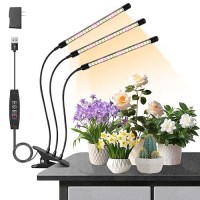 Lpmzmbl Grow Lights For Indoor Plants Full Spectrum 3 Heads Plant Grow Light With Clip 10 Dimmable Levels And 3912H Timer F