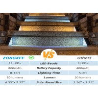 Zongxff Solar Stair Lights 8 Pack Twotone Solar Step Lights Outdoor Waterproof Ip67 Automatic Onoff Led Step Lights All Night