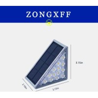 Zongxff Solar Stair Lights 8 Pack Twotone Solar Step Lights Outdoor Waterproof Ip67 Automatic Onoff Led Step Lights All Night