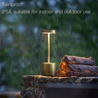 Cordless Table Lamp Rechargeable Outdoor Portable Battery Operated Led Light Ip54 3 Color Dimmable For Home Restaurant Outsid