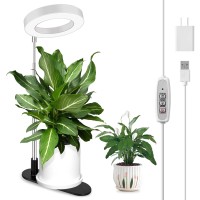 Saviler Grow Lights For Indoor Plants Full Spectrum Growing Lamp For Indoor Plants Desk Plant Light With Detachable Base Heig